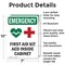 Signmission First Aid Kit AED With Symbol, 7 in W x Rectangle, Aluminum OS-2PACK-EM-A-710-V-10482 - alternate 3